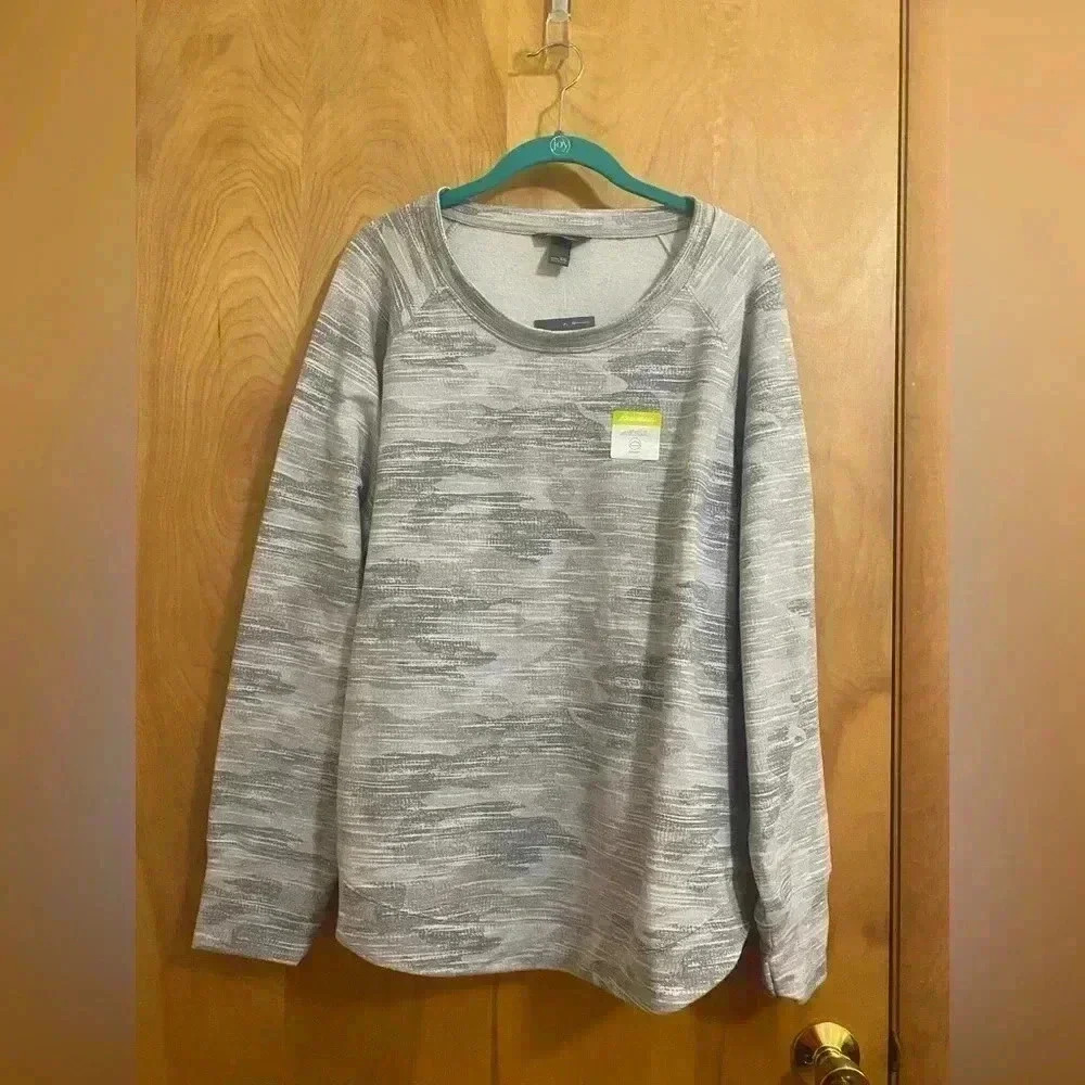 Eddie Bauer Ultra Soft Sweatshirt Camo Grey Size Xxl NWT
